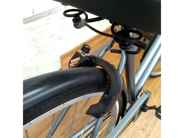 コーナン SOUTHERNPORT 27インチ シングルギア シティサイクル グレー