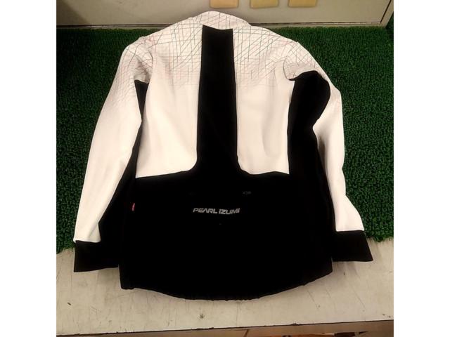 サイズ:MENS S PEARL IZUMI (印字ありませんが3500-BLシリーズ?) 裏起毛サイクルジャケット ホワイト/ブラック