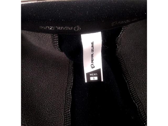 サイズ:MENS S PEARL IZUMI (印字ありませんが3500-BLシリーズ?) 裏起毛サイクルジャケット ホワイト/ブラック