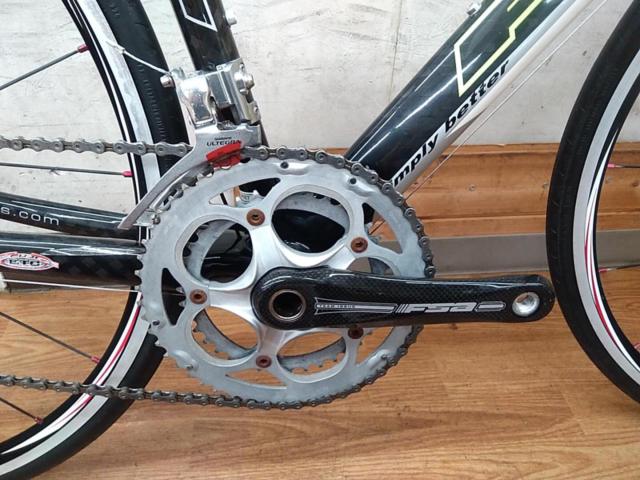 FUJI TEAM PRO 2008年モデル 700×23C 2×10S カーボンロードバイク ブラック/ホワイト