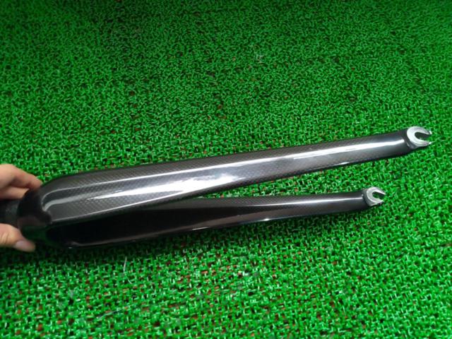 コラム長210mm/エンド幅100/700C対応 メーカー不明 フルカーボンフロントフォーク 1-1/8