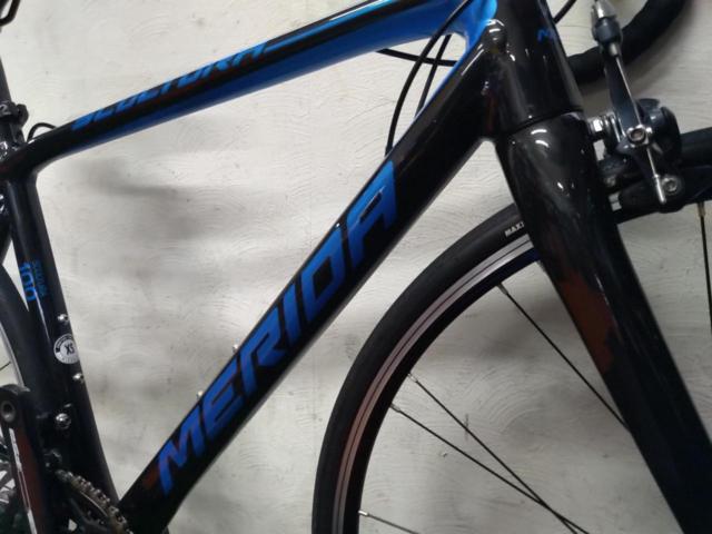 MERIDA SCULTURA 100 2017年モデル SHIMANO SORA 700C×25C 2×8s アルミロードバイク ブラック サイズ:XS 適応身長:160-170