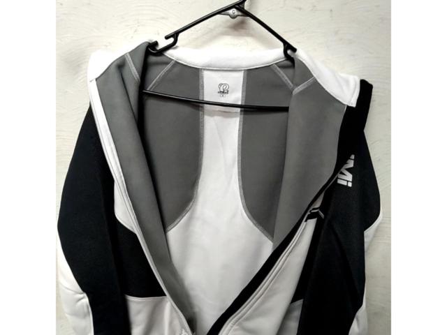 サイズ:L PEARL IZUMI ウィンドブレーク サイクルジャケット ホワイトブラック