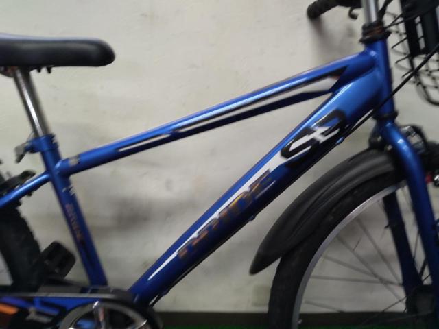 BRIDGESTONE DRIDE S3 26×1.95 外装56段変速 ジュニア自転車 ブルー ※前後タイヤヒビ多め