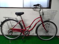 サイクルベースあさひ CASULY 26x1-3/8インチ 外装6段変速 シティサイクル レッド