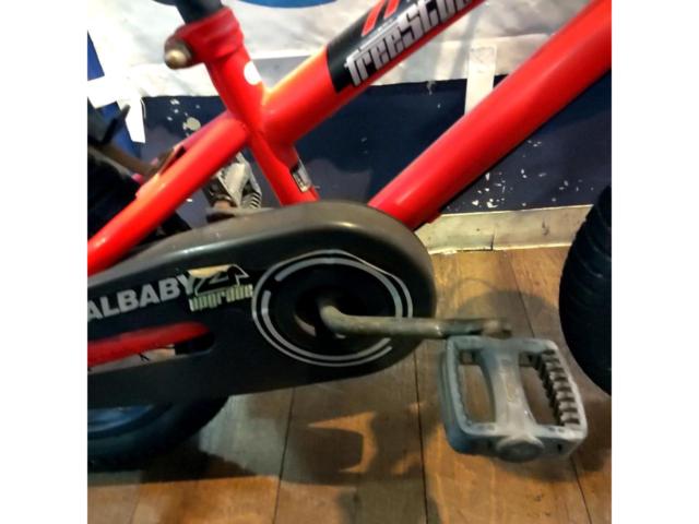 メーカー不明 FREESTYLE 16×2.40 シングルギア キッズ自転車 レッド ※補助輪曲がり・色褪せ