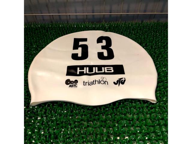 HUUB トライアスロン スイムキャップ ホワイト 53ゼッケン