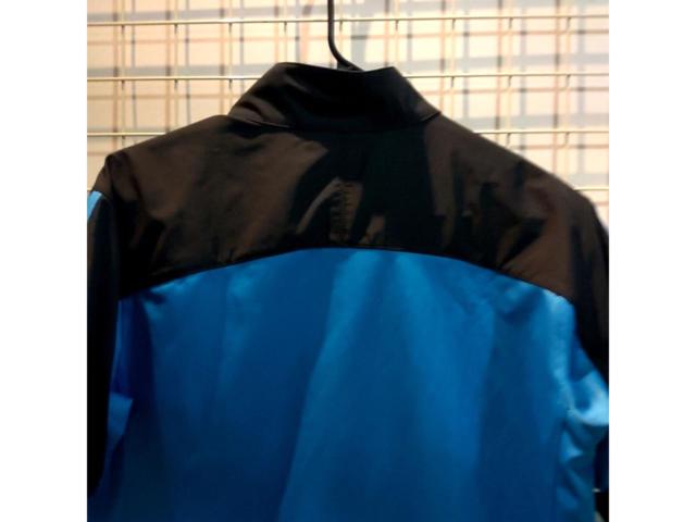 サイズ:メンズM adidas 半袖ジャージ ブルー×ブラック