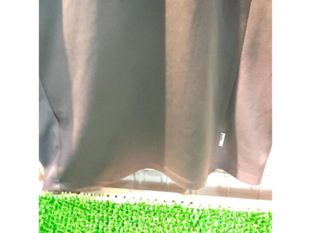 サイズ:レディースL? adidas トレーニング 半袖シャツ グレー×ライトブルー