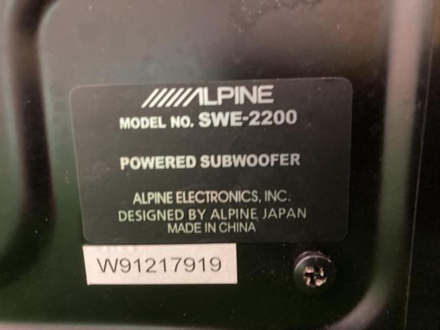 【ALPINE】SWD-2200 サブウーファー