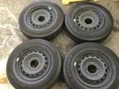 【トヨタ純正】 ハイエース スチール+【DUNLOP】SP175N 4本セット