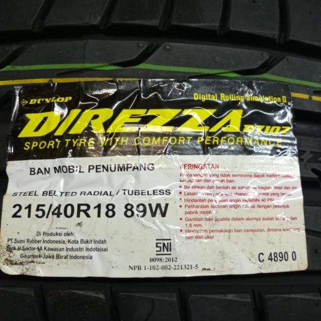 DUNLOP (Dunlop)
DIREZZA
DZ102
Manufactured in 2026