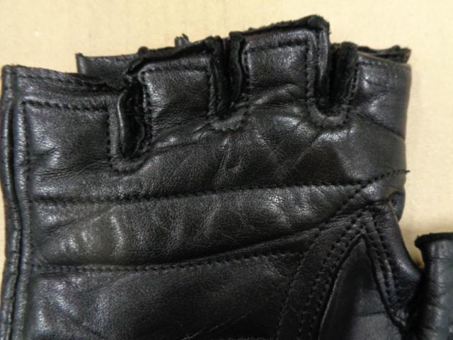 HarleyDavidson(ハーレーダビッドソン) パンチングレザーフィンガーレスグローブ ブラック XLサイズ