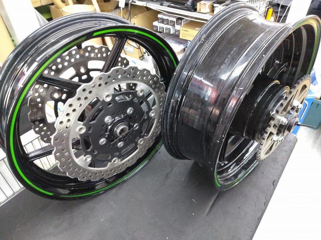 KAWASAKI genuine front and rear wheel set