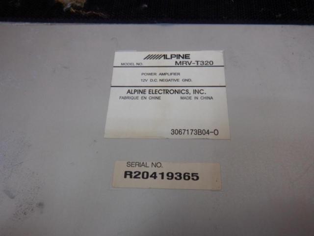 ALPINE
MRV-T320
2ch power amplifier
2002 model