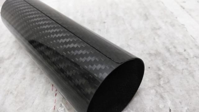 【2分割】メーカー不明 フロントフォークショックガードプロテクター カーボンファイバー