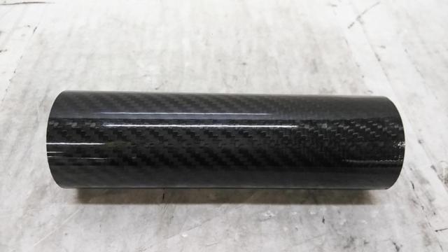 【2分割】メーカー不明 フロントフォークショックガードプロテクター カーボンファイバー