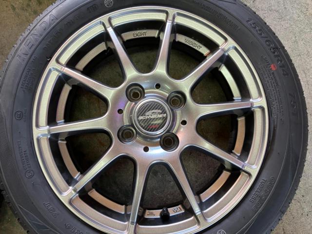 SCHNEIDER StaG (4HOLE) メタリックグレー + KENDA(ケンダ) KENDA(ケンダ) KR203 155/65R14 75T