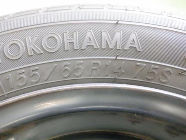 1ダイハツ純正(DAIHATSU)  LA350Sミライース純正スチール  + YOKOHAMA(ヨコハマ) S306