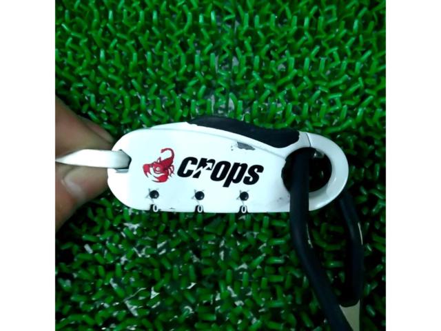 CROPS 3桁ダイヤル式ワイヤーロック ホワイト