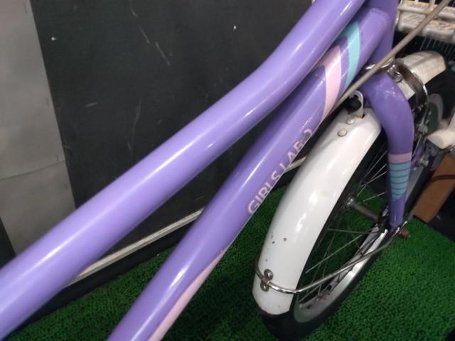 【わけあり現状販売】CBA GIRLS LABO 20インチ 外装6段変速 キッズサイクル パープル※変速不良・サドル破れ