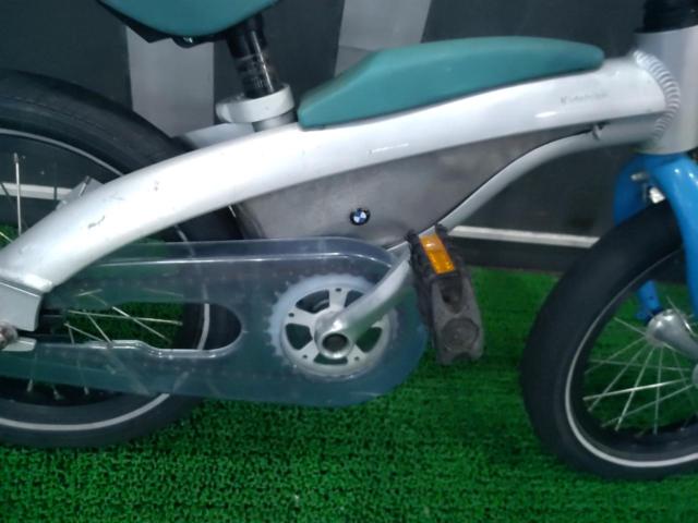【わけあり現状販売】BMW KIDSBIKE 14インチ シングルギア キッズ自転車/キックバイク グレー※リアコースターブレーキ/チェーンカバー下部破損あり