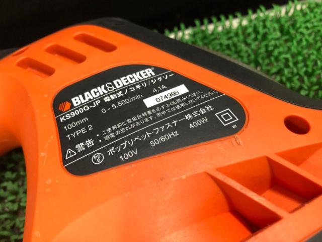 BLACK+DECKER ブラック&デッカー 100V 電動ノコギリジグソー KS900G