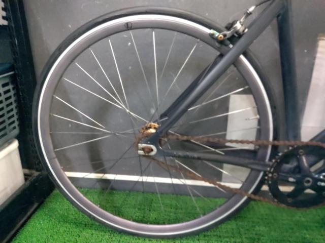 LEADER 721TR 年式不明 700c シングルギア ピストバイク マットブラック サイズ:S 適正身長:164-174cm ※各部日焼け・キズ・サビあり 要タイヤチューブ・チェーンなど交換