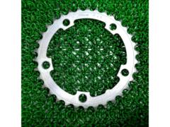 34T/段数不明/PCD110 メーカー不明 チェーンリング シルバー
