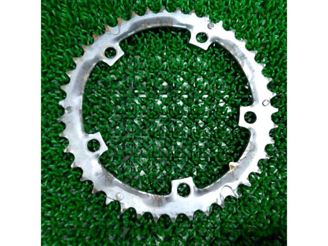 42T/段数不明/PCD130 メーカー不明 チェーンリング シルバー