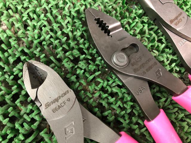 Snap-on スナップオン プライヤーセット 3本組 PL306ACFP ピンク 限定色 プライヤー ラジオペンチ ニッパ