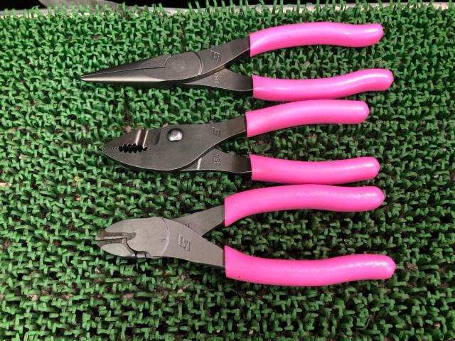 Snap-on スナップオン プライヤーセット 3本組 PL306ACFP ピンク 限定色 プライヤー ラジオペンチ ニッパ