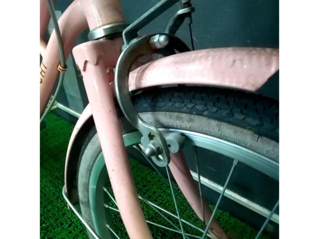 【わけあり現状販売】BRIDGESTONE ハッチ18 18インチ シングルギア キッズサイクル ピンク ※錆多数・前後タイヤ劣化・駆動周り錆などのためわけあり