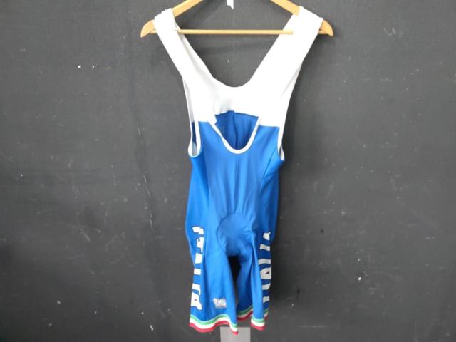 サイズ:L Santini ITALY 半袖サイクルジャージ/ビブショーツ上下セット ブルー