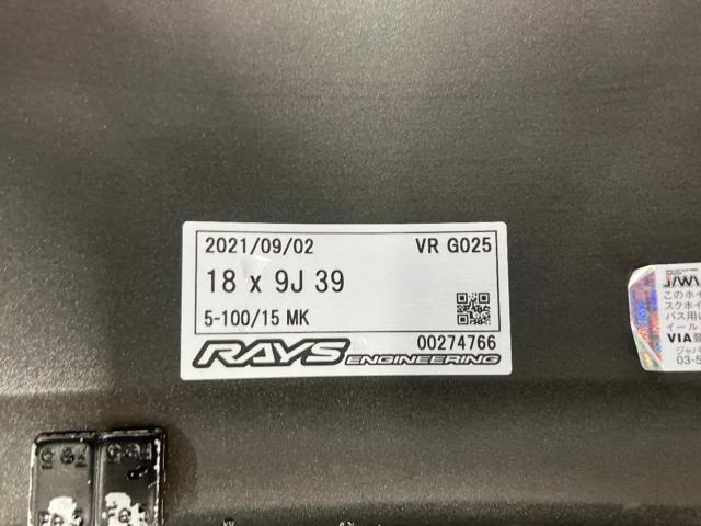 ☆YR-ADVANCE特注サイズ☆ RAYS VOLK RACING G025 + DUNLOP DIREZZA ZⅢ