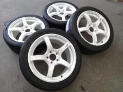 ★新品ハイグリップタイヤ付き!!!FRスポーツカーや前後入れ替えればスイフトスポーツにも♪★YOKOHAMA ADVAN Racing TC-4 + NEXEN NFERA SUR4G