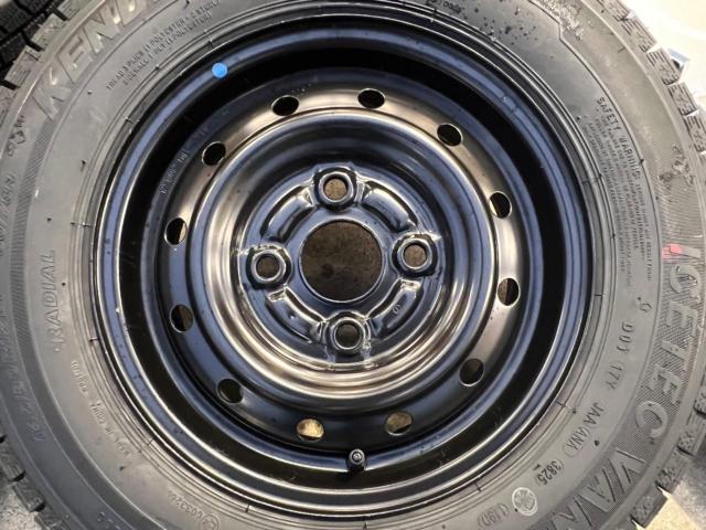 ☆新品スタッドレスタイヤ付き☆SUZUKI エブリィバン純正スチールホイール + KENDA ICETEC VAN’Z WR01