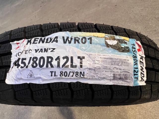 ☆新品スタッドレスタイヤ付き☆SUZUKI エブリィバン純正スチールホイール + KENDA ICETEC VAN’Z WR01