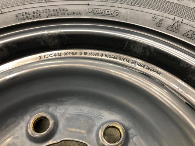 ☆新品国産スタッドレスタイヤ付き☆NISSAN 日産純正 キャラバン純正スチールホイール + GOODYEAR ICE NAVI CARGO