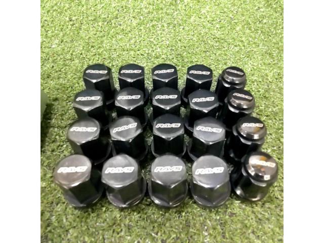 【M14xP1.5/HEX21】RAYS 取付ナット/ロックナットセット 【5穴車1台分】