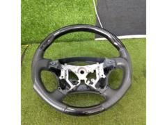 メーカー不明  ウッド×レザー コンビステアリング ガングリップタイプ ハイエース 200系 1/2型