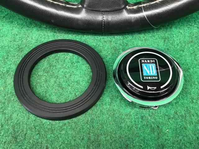 【正規品】NARDI(ナルディ) CLASSIC(クラシック) ブラックレザー&ブラックスポーク 360mm ステアリング N130