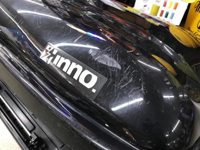 【左開き】inno ルーフボックス55 BRQ55 ブラック スクエバー・エアロバー両対応 300L
