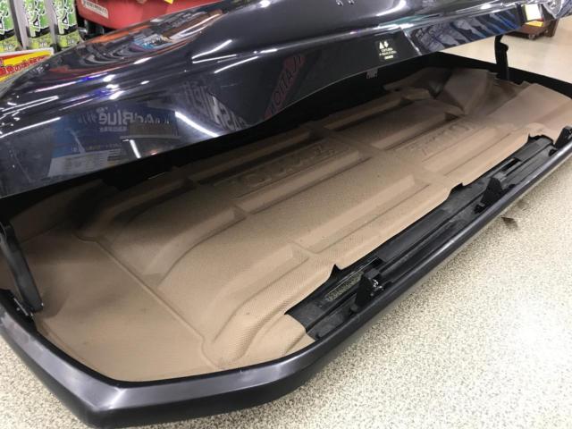 【左開き】inno ルーフボックス55 BRQ55 ブラック スクエバー・エアロバー両対応 300L