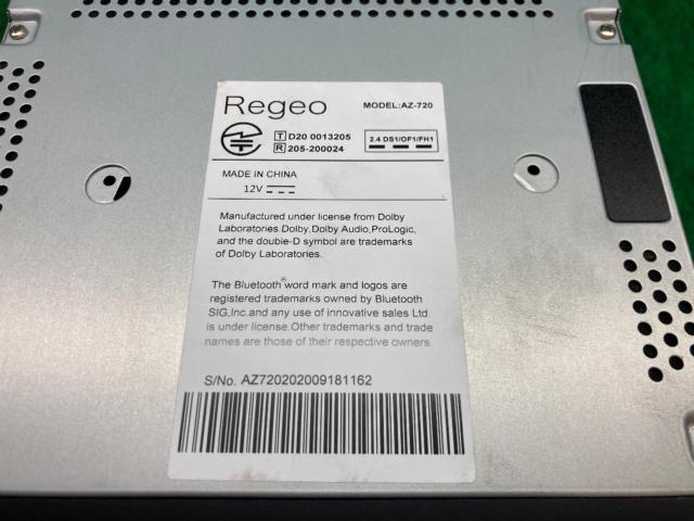 Regeo AZ-720【7V型メモリーナビ 2x2フルセグ/DVD/CD/Bluetoothオーディオ/SD/USB/チューナー 2020年モデル】