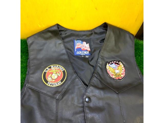 【サイズ:S】USA LEATHER レザーベスト