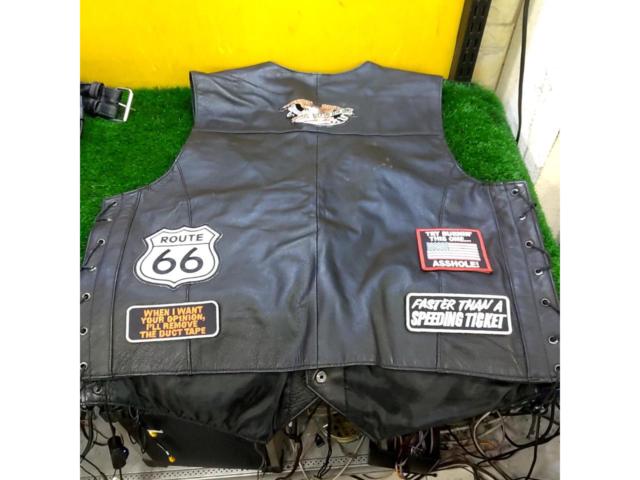 【サイズ:S】USA LEATHER レザーベスト