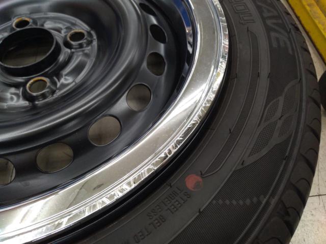 HONDA N-BOX JOY 純正スチールホイール + DUNLOP ENASAVE EC204