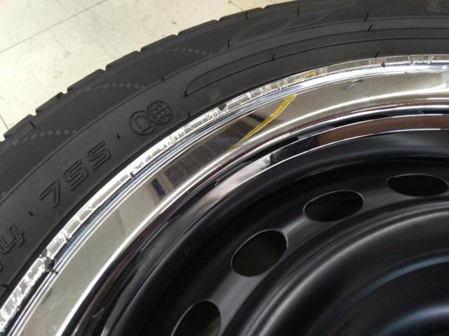 HONDA N-BOX JOY 純正スチールホイール + DUNLOP ENASAVE EC204