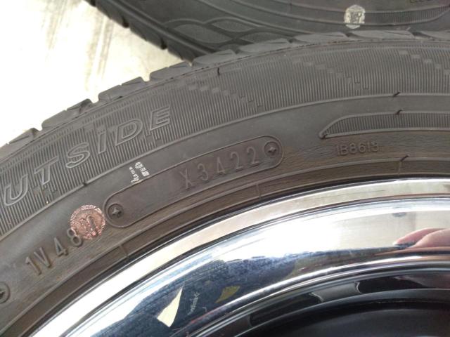 HONDA N-BOX JOY 純正スチールホイール + DUNLOP ENASAVE EC204